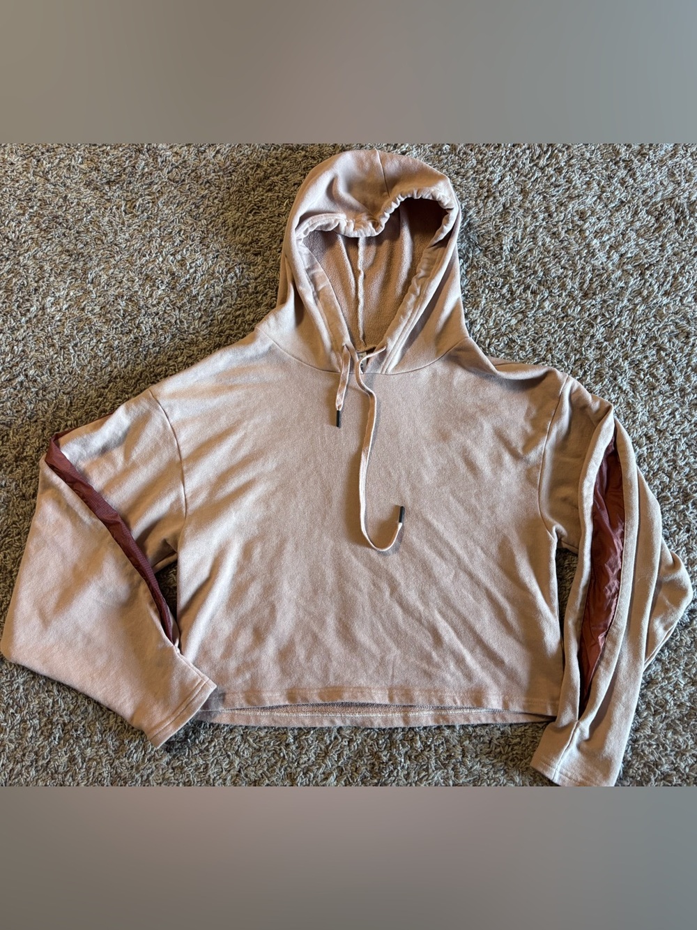 Fabletics Dusty Pink Cropped Hoodie M